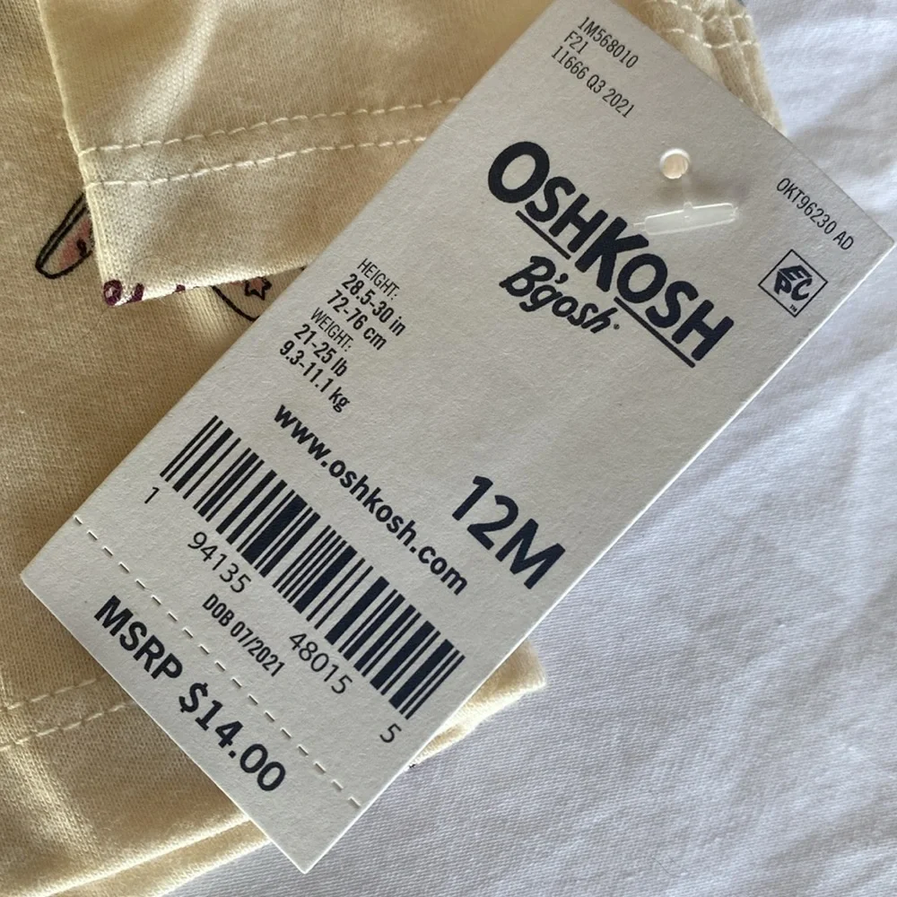 NWT Oshkosh 12M Shirt